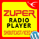 Zuper - Shoutcast and Icecast Radio Player With History - WP Plugin